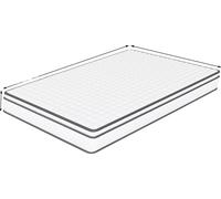 Matelas, mousse haute densité, tissu respirant, blanc - 90 x 200 x 25 cm