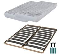 Matelas mousse + Sommier C310 2x90x190 Montana - Hauteur 18 cm - Soutien équilibré
