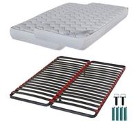 Matelas mousse + Sommier C39 2x90x190 Montana - Hauteur 18 cm - Soutien équilibré