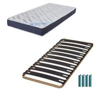 Matelas mousse + Sommier métal C310 90x190 Melior - Hauteur 20 cm - Soutien ferme