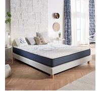 Matelas Perfect Dream 140x200 cm-26 cm-Hybride-Ressorts Ensachés-Mémoire de forme HR-Blue Latex-Confort Équilibré-Ergonomique