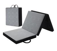 Matelas Pliable 140 x 190 x 10 cm, Matelas d'invité Pliant en 3 Parties | Matelas de Sol, Lit d'appoint Matelas, Matelas de Camping, en Mousse à Mémoire de Forme, avec Housse Lavable&Amovible