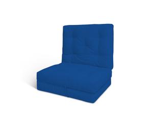 Matelas Pliable 70x200 avec latex - Futon Flex Latex - Pascall Bleu
