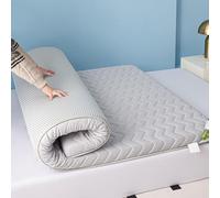 Matelas pliable et enroulable - 1,6 cm d'épaisseur - Respirant - Gris - 135 x 190 cm - Convient pour lit double - Parfait pour un dortoir