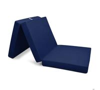 Matelas pliable Lit d'appoint Matelas pliable Campix, 90x200cm, Bleu foncé