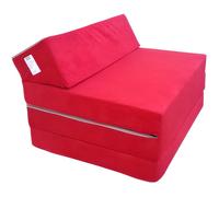 Matelas pliant 200x70x10 cm pour adultes et enfants - Natalia Spzoo - Rouge - Mousse Polyurethane - 70 x 200 cm