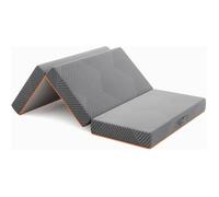 Matelas pliant 90 x 200 x 15 cm mousse mémoire gel - housse amovible lavable 100% polyester gris