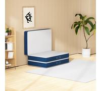 Matelas Pliant Triple 90X200CM, Matelas Polyvalent, 15cm Mousse épaisse, Housse Amovible et Lavable en Machine, Poignée de Transport pour faciliter Le Transport