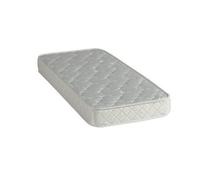 Matelas pour bébé 60x120 cm Hauteur 15 cm Hyppoallergénique - anti-acariens - Tissu Coton - Mousse Haute Résilience 33 Kg/m3 Blanc