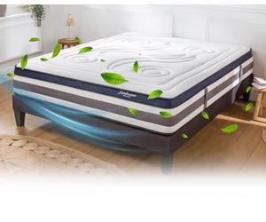 Matelas Quintessence 140x200, 30 cm Ép, Lit 2 Personnes, Mémoire de Forme Haute Densité 60 kg/m³, Accueil Moelleux, Soulage le Mal de Dos, Soutien Ferme et Orthopédique, Chambre Adulte