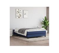 vidaXL Matelas de lit à ressorts ensachés Bleu 140x200x20 cm Tissu