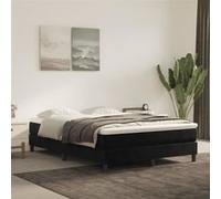 vidaXL Matelas de lit à ressorts ensachés Noir 140x200x20 cm Velours