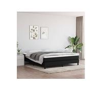vidaXL Matelas de lit à ressorts ensachés Noir 160x200x20 cm Tissu