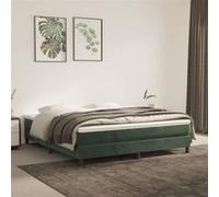 Matelas à Ressorts Ensachés VidaXL 160x200 - Velours Vert Foncé
