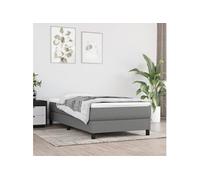 VIDAXL Matelas de lit à ressorts ensachés Gris foncé 80x200