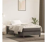vidaXL Matelas de lit à ressorts ensachés Gris foncé 90x190x20 cm