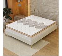 Matelas RESSORTS ENSACHÉS 140x190 cm NOVEMBER Errakis Hybrid: indépendance de Couchage 7 zones + HD35Kg EXTRÊMEMENT DURABLE- Ép