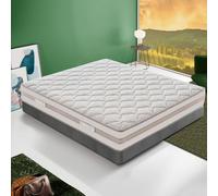 Matelas Ressorts Ensachés 70x200 cm, PARIS - Accueil Mémoire De Forme - Epaisseur 25 Cm