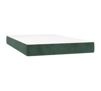 Matelas Ressorts Ensachés Velours Vert Foncé 120x200x20 cm Fermeté Moyenne | Tissu velours doux, soutien moyen-dur, mousse absorbante, ressorts individuels, literie 120x200