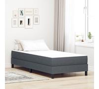 Matelas ressorts ensachés vidaXL Gris foncé Moyen 100x200x20 cm Tissu