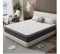 Matelas simple 120x190, 25 cm de hauteur, Dewinner, matelas à ressorts et mousse, soutien parfait ensaché, dureté moyenne
