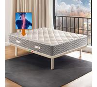 Matelas simple 90 x 190 cm mousse à mémoire de forme orthopédique H 24 cm | matelas semi-rigide | matelas contre les maux de dos | matelas qui ne chauffe pas, hypoallergénique et anti-acariens - MOD.