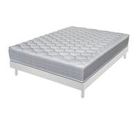 Matelas + sommier 140x190 Madere - Decokit - Soutien ferme - Sommier démonté - Blanc