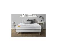 Matelas + sommier 140x190 Memo Luxe Ressorts ensachés + mémoire de forme 5 zones de confort MAXI épaisseur