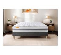 Matelas + sommier 140x190 Memo Spring Ressorts ensachés 3 zones de confort MAXI épaisseur