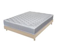 Matelas + sommier 160x200 Madere - Decokit - Soutien ferme - Sommier démonté - Chêne