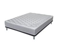 Matelas + sommier 160x200 Madere - Soutien ferme - Sommier démonté - Made in France Blanc
