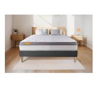 Matelas + sommier 160x200 Memo Zen Mousse à mémoire de forme 5 zones de confort MAXI épaisseur