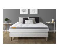 Matelas + sommier 160x200 Memo Zen Mousse a memoire de forme 5 zones de confort MAXI epaisseur