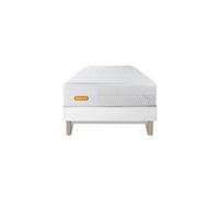 Matelas + sommier 90x190 Memo Bio Mousse à mémoire de forme 5 zones de confort Maxi épaisseur Déhoussable