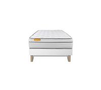Matelas + sommier 90x200 Memo Luxe Ressorts ensacheés + mémoire de forme 5 zones de confort MAXI épaisseur