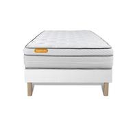 Matelas + sommier 90x200 Memo Luxe Ressorts ensacheés + mémoire de forme 5 zones de confort MAXI épaisseur