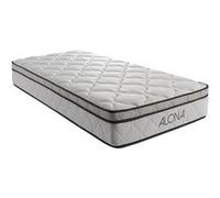 Matelas + Sommier Alona a Ressorts + Memoire de Forme 80 Kg/m3 - 140x200 Hauteur +/- 25,5 cm - Accueil Moelleux - Soutien Equilibre - 5 Zones de Confo G