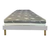 Matelas+sommier blanc Orthopedique 90x200x22cm-Très ferme-Face Hiver Laine-Hypoallergenique G