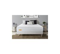 Matelas + sommier kit blanc 140x190 Memo Bio Mousse à mémoire de forme Maxi épaisseur Déhoussable