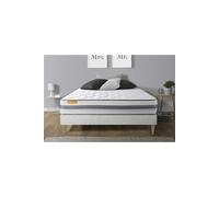 Matelas + sommier kit blanc 160x200 Memo Spring Ressorts ensachés MAXI épaisseur