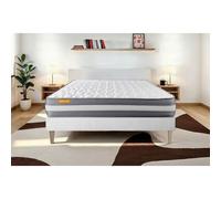 Matelas + sommier kit blanc 90x200 Memo Plus Memoire de forme