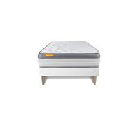 Matelas + sommier kit blanc 90x200 Memo Zen Mousse à mémoire de forme MAXI épaisseur