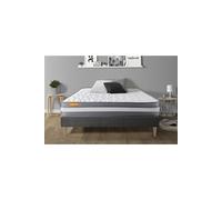 Matelas + sommier kit gris 180x200 Memo Plus Mémoire de forme