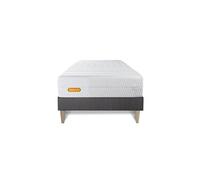 Matelas + sommier kit gris 90x200 Memo Bio Mousse à mémoire de forme Maxi épaisseur Déhoussable