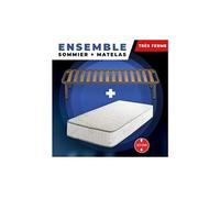Matelas + sommier + pieds offerts 70x190 mousse poli lattex indéformable - 23 cm - très ferme