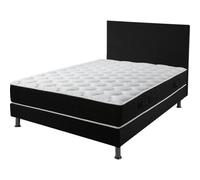 Matelas + sommier tapissier 140x190 Ressorts - Ramage - Soutien ferme