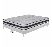 Matelas + sommier tapissier 2x90x190 Mousse - Myriade - Soutien medium