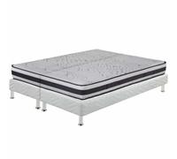 Matelas + sommier tapissier 2x90x200 Latex - Louxor - Soutien ferme - Made in France