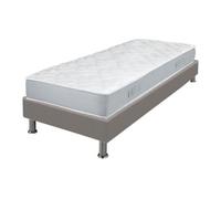 Matelas + sommier tapissier 80x190 Mousse - Melior - Soutien ferme - Simili taupe