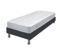 Matelas + sommier tapissier 90x190 Mousse - Melior - Soutien ferme - Gris